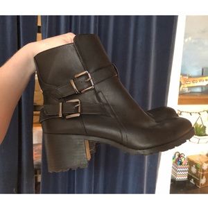 Block heel booties
